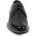 thumbnail image 7 of Stacy Adams Mens Dayton Black shoes Wing Tip Ostrich print Shiny Dressy 00375-01, 7 of 7