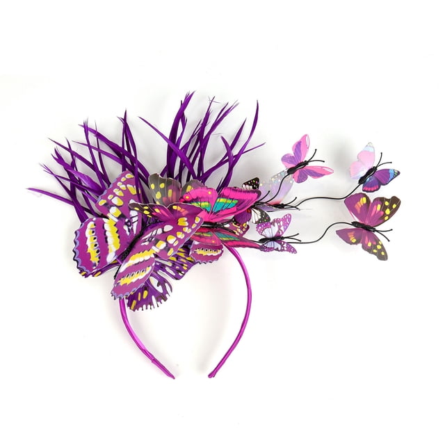 Simulation de Commerce Extérieur Cerceau en Plastique Papillon Accessoires de Cheveux de Fête