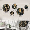 thumbnail image 4 of Designart "Opulent Imperial Gilding" Floral Round Wall Art Set Of 5 - Blue Oriental Hallway Metal Art Print Set, 4 of 6