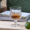 thumbnail image 3 of Wine Glass Textured Footed Versatile Beverage Glass Whisky Glass for Home Bar, 3 of 9