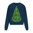 thumbnail image 3 of Sudadera sin capucha para hombre, cuello redondo, deportiva, con estampado de árbol de Navidad, sudadera con capucha, jersey de manga larga, blusa de poliéster para hombre, 3 of 4