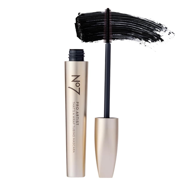 No7 Pro Artist That's a Wrap Tubing Mascara - Máscara de pestañas edificable y alargadora para un acabado de alto impacto - Máscara de tubo voluminizadora para mantener las pestañas en su lugar todo e
