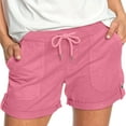 thumbnail image 2 of Summer Clearance Ofreoo Women's Comfy Drawstring Solid Color Casual Elastic Waist Pocket Shorts Pants, 2 of 8