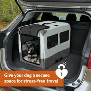 MidWest Homes for Pets Canine Camper, steel frame, soft-sided, mesh windows, 30-inch, Gray