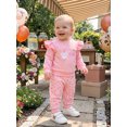 thumbnail image 3 of RUINIXCW Baby Girls First Birthday Outfits Long Sleeve Crew Neck Tops and Pants Set, 3 of 8