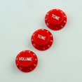 thumbnail image 2 of Ensemble de 3 Boutons de Commande de Guitare style Stratocaster Ton & Volume, Rouge Vif, 2 of 4