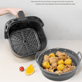 thumbnail image 3 of Plaque en Silicone pour Friteuse à Air Chaud Réutilisable Accessoires de Cuisson pour Friteuse à Air Pliable 8.5 Po Outil de Friteuse à Air Moule de Cuisson Noir, 3 of 6