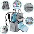 thumbnail image 4 of Diaper Bag Backpack Large Multifunctional Travel with Changing Pad Nappy Bag, 4 of 8