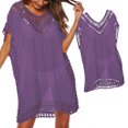 thumbnail image 2 of Cathalem Chemise de Plage pour Femmes, Robe Débardeur, Violet A, 2 of 5