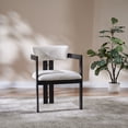 thumbnail image 6 of Morden Fort Accent Boucle Arm Chair with Metal Frame, White Modern Dining Chairs Set of 2 for Kitchen, Living Room, Apartment, 6 of 9