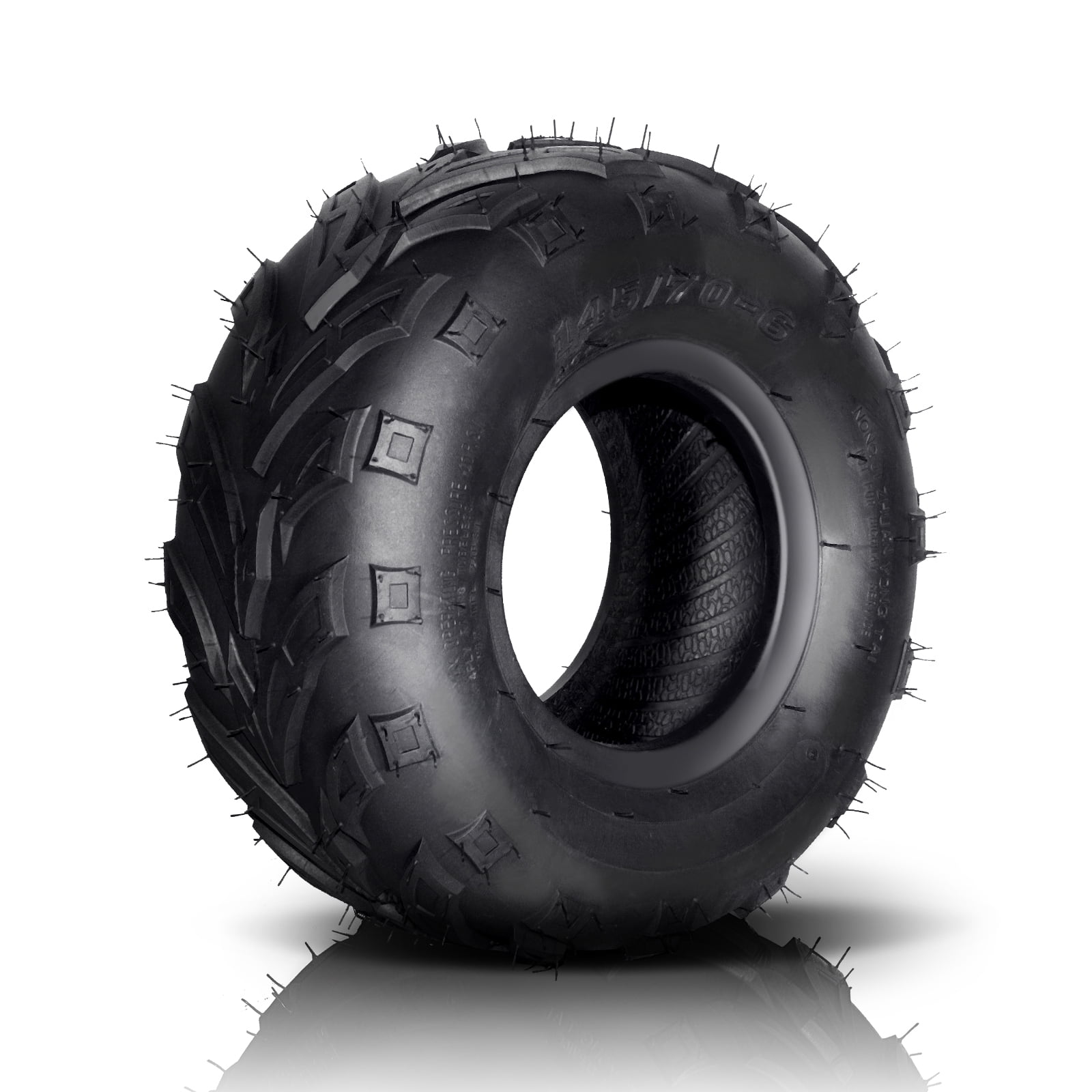 Ktaxon 145/70-6 ATV & Go Kart Tires Set of 2, 4PR Tubeless All-Terrain Sport Tires for ATV and Utility Vehicles