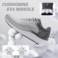 thumbnail image 5 of OrthoComfoot Men's Orthopedic Road Running Shoes, Lightweight Athletic Walking Sneakers, Grey, 5 of 9