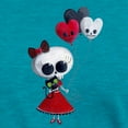 thumbnail image 3 of CafePress - Cute Skeleton Girl With Spooky Balloons T Shirt - Womens Tri-blend T-Shirt, 3 of 4