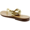 thumbnail image 3 of Sam Edelman Deirdre Goldmine Strappy Medallion Thong Flat Fashion Sandals, 3 of 6