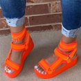 thumbnail image 2 of Sandalias De Moda 2021 Para Mujer, Sandalias De Cuña Con Hebilla En El Tobillo, Sandalias De Playa De Verano, Sandalias De Plataforma Con Punta Abierta Moyic AP007145-19, 2 of 3