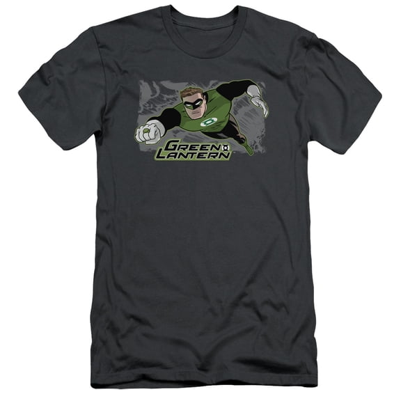 JLA Justice League Space Cop S/S Adult 30/1 T-Shirt Charcoal