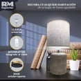 thumbnail image 3 of Lámpara de Mesa Buró con Interruptor, Base Antideslizante blanco Grande, 3 of 8