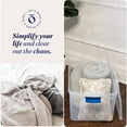 thumbnail image 6 of Latching Lid, Large Clear Plastic Storage Bins with Lids, 66 Quart, Blue Latch, 6 of 9