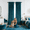 Blue, variant on Crushed Velvet Light Filtering Curtains 2 Panels, Rod Pocket Bedroom Window Drapes, 52x84/52x96/52x108 Inch, Multi Color Pet Friendly Eco Friendly Curtains for Living Room Home Decor