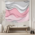 thumbnail image 5 of Pink Gray Ombre Large Tapestry for Bedroom Wall Hanging Tapestry, Modern Abstract Moire Art Geometric Ceiling Backdrop Tapestries Poster Blanket Wall Decor for Teens Room Living Room Dorm 85" x 90", 5 of 8