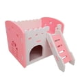 thumbnail image 2 of Walbest Pet Deluxe Dual-Layer Villa,Wooden Double Decker Hamster House with Stair Pet Home Hideout Exercise Toys for Squirrels Gerbils Hamsters Golden Bears Small Animals, 2 of 7