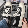 thumbnail image 4 of Classic Contrast Stitching Thick Platform Canvas Sneakers, 4 of 4