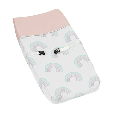 UPC: 0846480074441 | Pastel Rainbow Changing Pad Cover by Sweet Jojo Designs