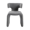 thumbnail image 2 of Cid Fiu 22 Inch Dining Chair- Curved Wingback- Gray Textured Polyester, 2 of 6