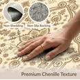 thumbnail image 6 of ODIKA 6'x9' Washable Area Rug Vintage Cream Farmhouse Scroll Frame Beige Neutral That Boho Flowing Dynamic for Queen Size Bedroom, Under Bed, Master Suite, Easy Care, Non-Shedding, 6 of 7