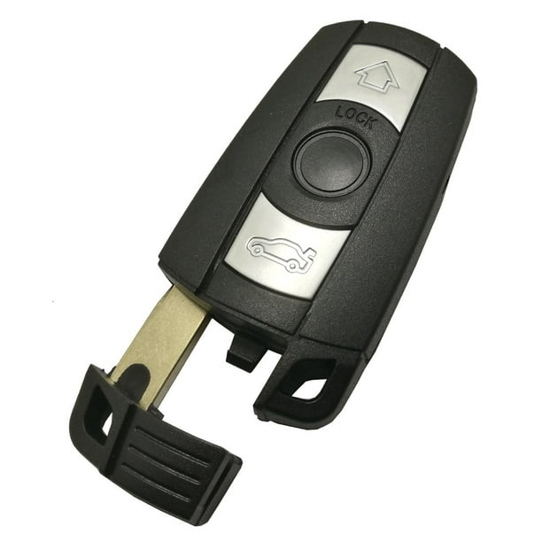 Carcasa de repuesto para mando a distancia compatible con BMW Serie BMW X5 BMW X6 BMW Z4 entrada sin llave para mando a distancia de coche con hoja sin cortar en blanco