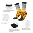 thumbnail image 3 of Cauagu Beautiful Golden Sunflower Field Print Crew Socks for Women and Men,Adult Athletic Running Socks 1-Pair Sports Socks Work Gear Socks with Moisture Wicking, 3 of 6