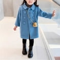 thumbnail image 7 of XXWXYD Girls Dress Coat Kids Winter Jacket, Warm Long Sleeve Button Trench Coat with Pocket, Long Peacoat Outerwear for 2-7 Years, Thick Windproof Formal Wear, 7 of 7