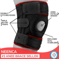 thumbnail image 3 of NEENCA Knee Brace with Side Stabilizers & Open Patella, Adjustable Straps Knee Support Wrap for Knee Pain,Running,Meniscus Tear,ACL,Joint Pain Relief, Injury Recovery,Sports, 3 of 9