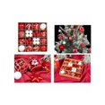 thumbnail image 3 of 42Pcs Christmas Baubles Balls Ornaments Set Color Theme Painting & Glittering Xmas Tree Pendants Decorative Hanging, 3 of 11