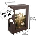 thumbnail image 3 of Golden State Art 5x7 Trifold Hinged Desk Top Picture Frame, Brown, 1-Pack, 3 of 4