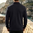thumbnail image 7 of TOUMENY Men Zip Up Jacket Casual Lightweight Slim Fit Collared Long Sleeve Coat with Pocket Outdoor Travel Spring Fall Winter Jackets for Men Black L, 7 of 7
