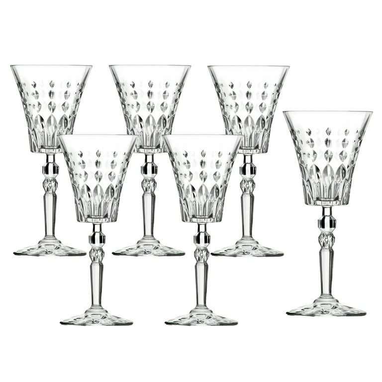 RCR Cristalleria Italiana Crystal Glass Drinkware Set (Water/Wine Goblet  (10 oz) - 4 Piece)