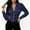 Navy, variant on Tqcoqu Women's Long Sleeve Cotton Linen Button Down Blouse with Pocket Front Y2K Collared Shirt Tops,Army Green Women's S-XXL