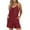 Wine, variant on Bvxeep Women's Summer Casual Breathable Sports Solid Color Camisole Romper Romper Shorts