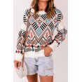 thumbnail image 2 of ABPHQTO Jersey De Mujer De Punto Con Estampado Azteca Multicolor, 2 of 5