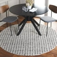 thumbnail image 2 of SAFAVIEH Ebony Adams Dot-Print Area Rug, Silver/Black, 6' x 6' Round, 2 of 8