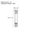 thumbnail image 2 of Uxcell 1A 250V Glass Fuse 5x20mm Time Delay Fuse UL Listed Slow Blow Fuse for Home Appliances(Pack of 6), 2 of 5
