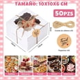 thumbnail image 2 of Paquete de 50 Cajas de Postres con Ventana Transparente, Cajas de Repostería Portátiles para Cupcakes, Muffins, Donas y Galletas, Ideal para Cumpleaños, Bodas y Fiestas, 2 of 4