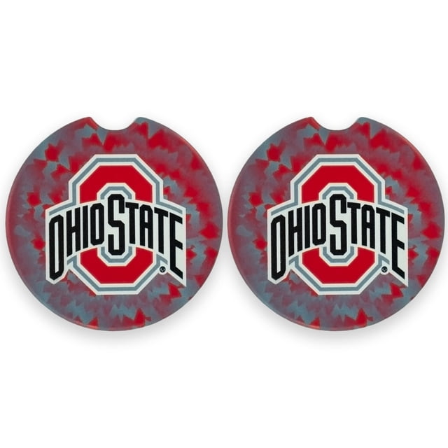Posavasos para auto Magnolia Lane Ohio State cerámicos, set de 2