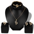 thumbnail image 4 of Kripyery Women Hollow Love Heart Pendant Necklace Bracelet Ring Earrings Jewelry Set, 4 of 7