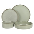 thumbnail image 6 of Gibson Elite Gelston Stoneware Matte Reactive Glaze 16 Piece (Service for 4) Plates and Bowl Dinnerware Set - Green, 6 of 8