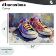 thumbnail image 4 of Stupell Industries Modern Colorful Low Top Sneakers Canvas Art, 24 x 16, by Creative Studio, 4 of 8