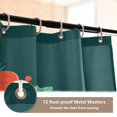 thumbnail image 5 of 4-Piece Bathroom Set with Waterproof Shower Curtain with Non-Slip Bath Mat, U-Shaped Mat & Toilet Lid Cover Christmas Wreath with A Bow, 5 of 8