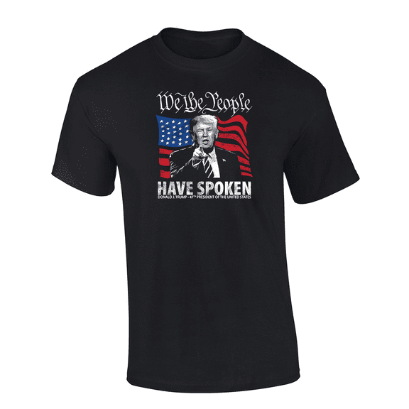 Trenz Shirt Company We The People Have Spoken Donald Trump 47th President Short Sleeve T-shirt Graphic Tee-Black-4xl