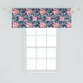thumbnail image 2 of Ambesonne Victorian Window Valance, Pink Roses Retro Camo, 54" X 18", Violet Blue Sage Green, 2 of 3